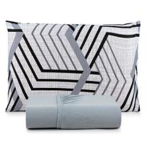 Jogo de Lençol Solteiro Box 2 Peças Estampado C/ Elástico Malha 100% Algodão