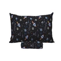 Jogo De Lençol Solteiro c/ Elástico 2 Pc Foguete Astronauta Jogo De Lençol Solteiro c/ Elástico 2 Pc Foguete Astronauta