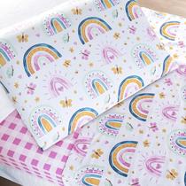 Jogo De Lençol Solteiro C/ Elástico Kids Estampado 3 Peças