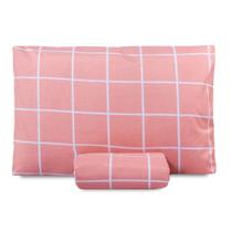 Jogo De Lençol Solteiro Classic Estampado 160 Fios 2 Peças - Grid Rose