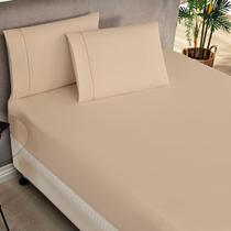 Jogo de Lençol Solteiro Elegance 200 Fios 2 Peças - Caqui Jogo de Lençol Solteiro Elegance 200 Fios 2 Peças - Caqui