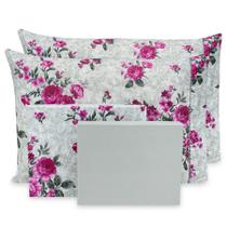 Jogo de Lençol Solteiro Estampado 4 Pçs Percal Flex 400 Fios