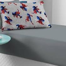 Jogo de lençol solteiro Homem Aranha 2 peças -Cinza -Portallar
