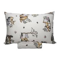 Jogo de Lençol Solteiro KazzaVip Malha Misto 70% Algodão e 30% Poliéster Estampado com Elástico 2 Peças Floresta Encantada Bege Jogo de Lençol Solteiro KazzaVip Malha Misto 70% Algodão e 30% Poliéster Estampado com Elástico 2 Peças Floresta Encantada Bege