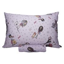 Jogo de Lençol Solteiro KazzaVip Malha Misto 70% Algodão e 30% Poliéster Estampado com Elástico 2 Peças Friends In Paris Lilac Jogo de Lençol Solteiro KazzaVip Malha Misto 70% Algodão e 30% Poliéster Estampado com Elástico 2 Peças Friends In Paris Lilac