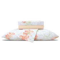 Jogo De Lençol Solteiro King 0,96x2,03 Padrão Americano 100% Algodão Floral 3 Peças