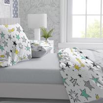 Jogo De Lençol Solteiro King 4 Pç Percal Flex 7 Estampas