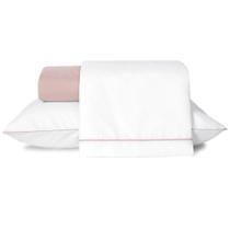 Jogo De Lençol Solteiro Linea Percal 200 Fios 3 Peças - Rose