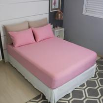 Jogo de Lençol Solteiro Malha 100% Algodão 2 Peças Liso