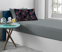 Jogo de Lençol Solteiro Marvel Homem Aranha 2 Peças - Teia Preta