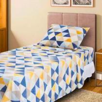 Jogo de Lençol Solteiro Padrão Premier 02 Peças 100% Poliéster Microfibra Estampado Cor Sortida Marcelino Têxtil