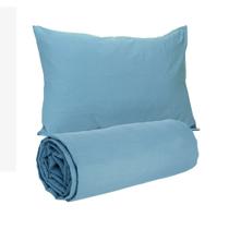 Jogo de Lençol Solteiro Percal Basic 02 Peças Azul Jogo de Lençol Solteiro Percal Basic 02 Peças Azul