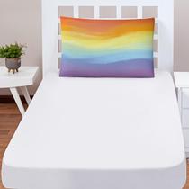 Jogo De Lençol Solteiro Soft 2 Peças Cama Fronha Tie Dye