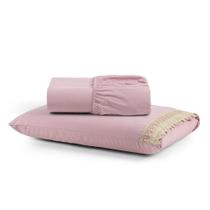 Jogo De Lençol Solteiro Suavitec Com Grippir 2 Peças - Rosê Jogo De Lençol Solteiro Suavitec Com Grippir 2 Peças - Rosê