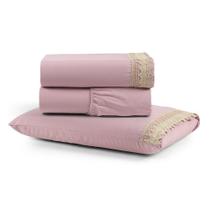 Jogo De Lençol Solteiro Suavitec Com Grippir 3 Peças - Rosê Jogo De Lençol Solteiro Suavitec Com Grippir 3 Peças - Rosê