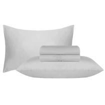 Jogo de lençol Sonhare Prata Prata 180 fios Jogo de lençol Sonhare Prata Prata 180 fios