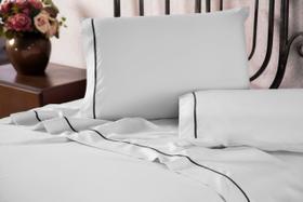 Jogo de Lençol Soutache Solteiro 03 Peças Branco