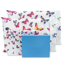 Jogo de Lençol Super King 4 Peças Estampado Percal 180 Fios