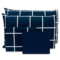 Jogo de Lençol Super King 6 pçs Estampado Percal Flex 400 Fios Macio Jogo de Lençol Super King 6 pçs Estampado Percal Flex 400 Fios Macio