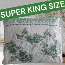 Jogo de Lençol SUPER KING SIZE 4 Pçs Verde Natureza 160 Fios, Algodão Premium