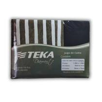 Jogo de lencol teka diamante 100% algodão 150 fios solteiro, casal, queen, king