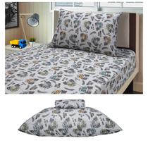 Jogo de Lençol Truk Road Gray Caminhões 2 Peças Portallar