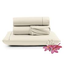 Jogo de Lençol Unique Solteiro 400 Fios Ponto Palito - Palha