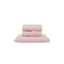 Jogo de Lençol Versatile Ponto Palito Completo 3 Peças Solteiro Micropercal 100% Poliéster - Rosê