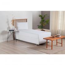 Jogo De Lençol Versatile Ponto Palito Simples 2 Peças Solteiro Micropercal branco