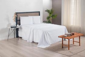 Jogo de Lençol Versatile Queen Ponto Palito Completo 4 Peças 100% Poliéster Micropercal 300 Fios