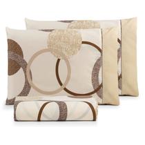 jogo de lençol viuva solteirão 3 peças estampado 180 fios 100 algodão