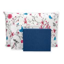 Jogo De Lençol Viúvo 3 Peças Estampado Percal 180 Fios