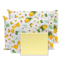 Jogo de Lençol viúvo 4 peças Estampado Percal 180 Fios 80% Algodão