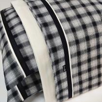 Jogo de lençol VivaIN flanela CASAL Diamante Negro 4 peças Jogo de lençol VivaIN flanela CASAL Diamante Negro 4 peças