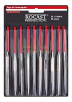 Jogo De Lima Agulha Diamantada 140mm C/ 10 Peças Rocast