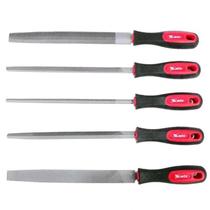 Jogo De Lima Bastarda 8 Pol. Cabo Emborrachado 5 Peças Mtx Jogo De Lima Bastarda 8 Pol. Cabo Emborrachado 5 Peças Mtx