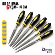Jogo De Limas Agulha 6 Peças Com Cabo Emborrachado Profissional Bomvink Jogo De Limas Agulha 6 Peças Com Cabo Emborrachado Profissional Bomvink
