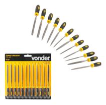 Jogo De Limas Agulha Com Cabo, Com 12 Peças, Vonder