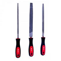 Jogo de limas murca cabo dupla injecao triangular, redonda e chata 8pol 200mm 3pcs - mtx
