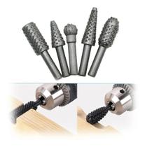 Jogo De Limas Rotativas para Madeira Com 5 Peças