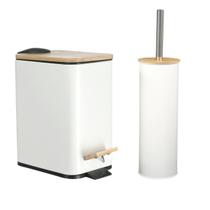 Jogo de Lixeira 5 Litros Pedal Escova Sanitária Lavabo Banheiro Higiene Acessórios Cesto de Lixo Jogo de Lixeira 5 Litros Pedal Escova Sanitária Lavabo Banheiro Higiene Acessórios Cesto de Lixo