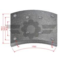 Jogo de lona de freio MAN MB Axor L551 - Lonaflex
