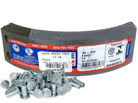 Jogo de Lonas de Freio Traseiro Com Rebites Corcel 2 Belina 2 Del Rey - Sistema Bendix