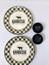 Jogo de Louça Barbacue de Cerâmica 4 Peças para Churrasco