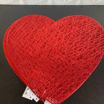 Jogo de lugar americano coração vermelho com 6 peças conjunto toalha americana vermelha mesa posta