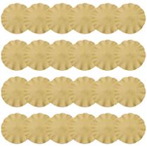 Jogo De Lugares Americanos Redondo Grande 38cm Dourado Com 24 Unidades Jogo De Lugares Americanos Redondo Grande 38cm Dourado Com 24 Unidades