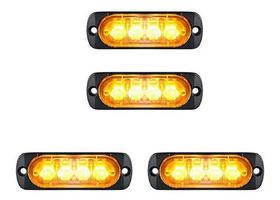 Jogo De Luzes Led Para Giroflex E Strobo C/ 4 Leds Caminhão - Strobos Automotivos