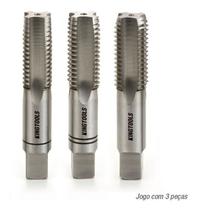 Jogo De Macho Manual Aço Rápido Hss M8x1,25mm 3pç King Tools