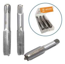 Jogo De Macho Manual M14 X 1,25 Mm Com 3 Passes Etapas Para Fazer Roscas Em Aço Liga Especial Corneta Cor Cinza