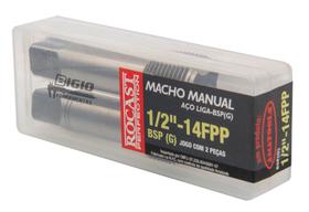 Jogo De Macho Manual Rocast Aço Liga 1/2 -14 Fios Bsp